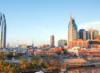 Nashville cityscape BNA
