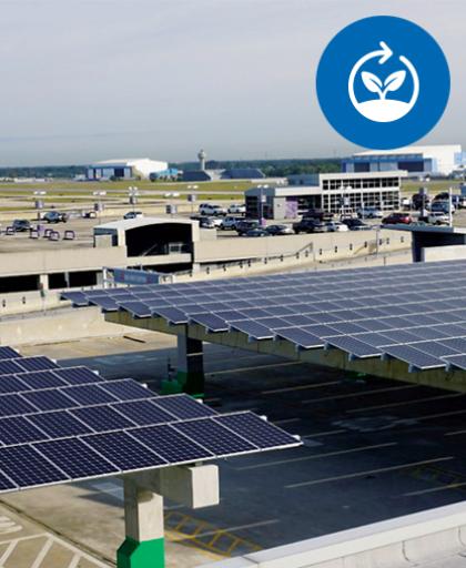 Solar array sustainability commitment