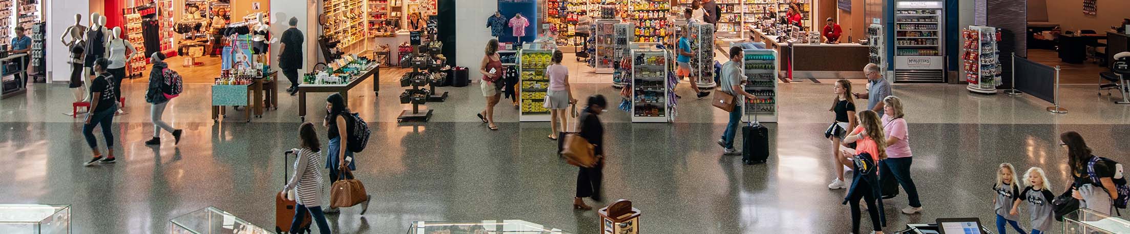 Passenger walking on airside