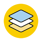 icon - levels of rectangles stacked