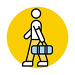 icon - traveler with suitcase