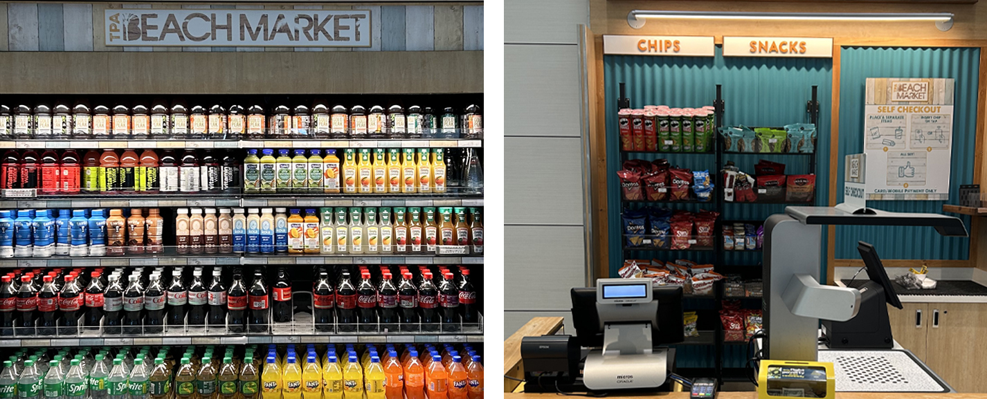 softdrinks and snacks available at beach market