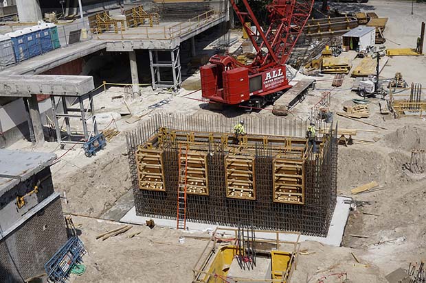 Elevator shaft taking shape