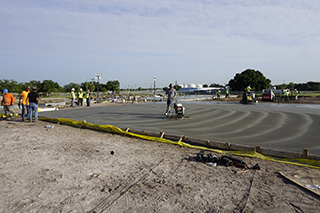 Concrete pour for foundation of CRDC