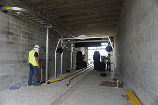 Car wash going in at the Rental Car Service Center