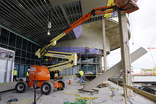 On-going construction on Southeast terrace