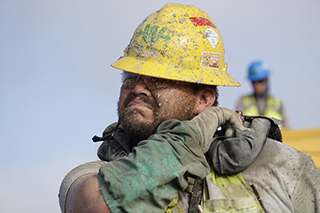 Pouring concrete is hard work