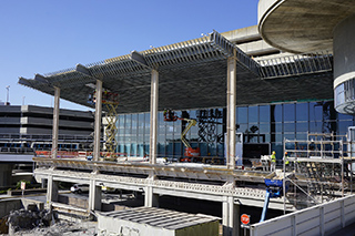 Southeast terrace glass