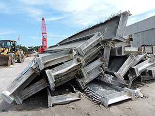 Taxiway J steel beams