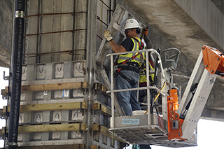 Working on column wrapping on east side expansion