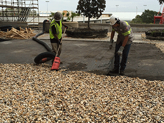 Rock vacuum in action