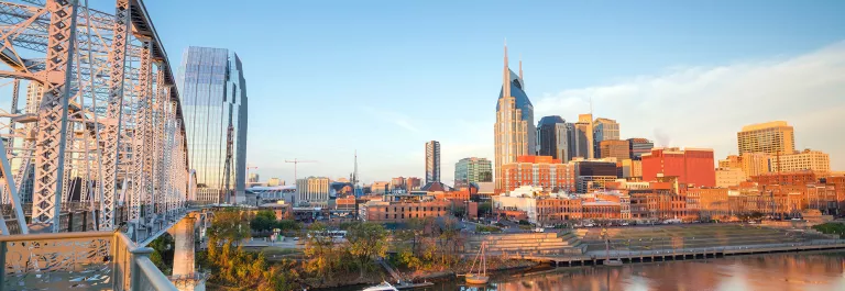 Nashville cityscape BNA