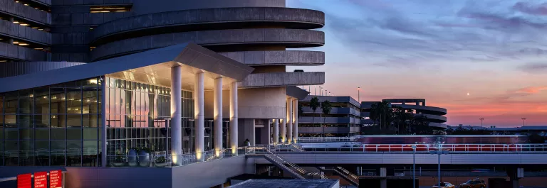 TPA terminal at dusk