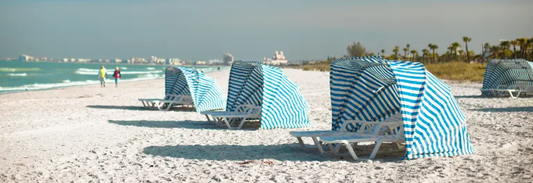 beach cabanas at clearwater beach