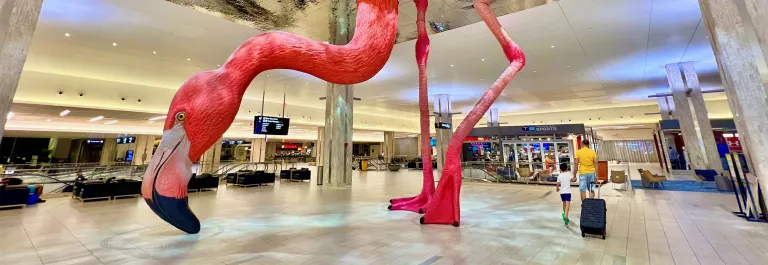 Phoebe, Tampa International Airport's Flamingo Statue, entitled Home.
