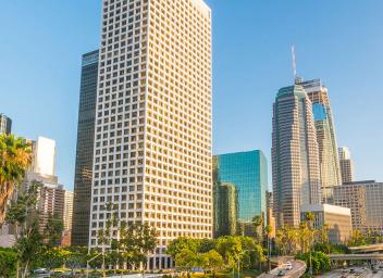 Los Angeles cityscape LAX