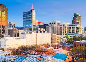 Raleigh Durham cityscape RDU