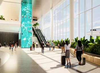 TPA Airside D artist rendering interior international arrivals