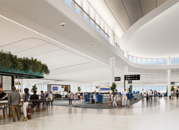 Airside D Rendering of Interior view of Departure Lounge