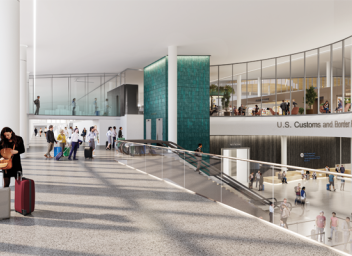 Airside D Rendering of Interior view of Departure Lounge