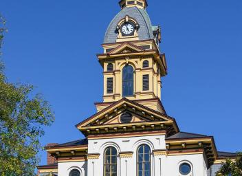 Concord government building with tall clocktower