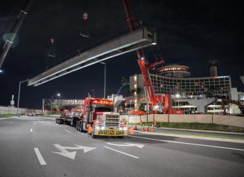 Airside D construction spanning the Parkway at TPA