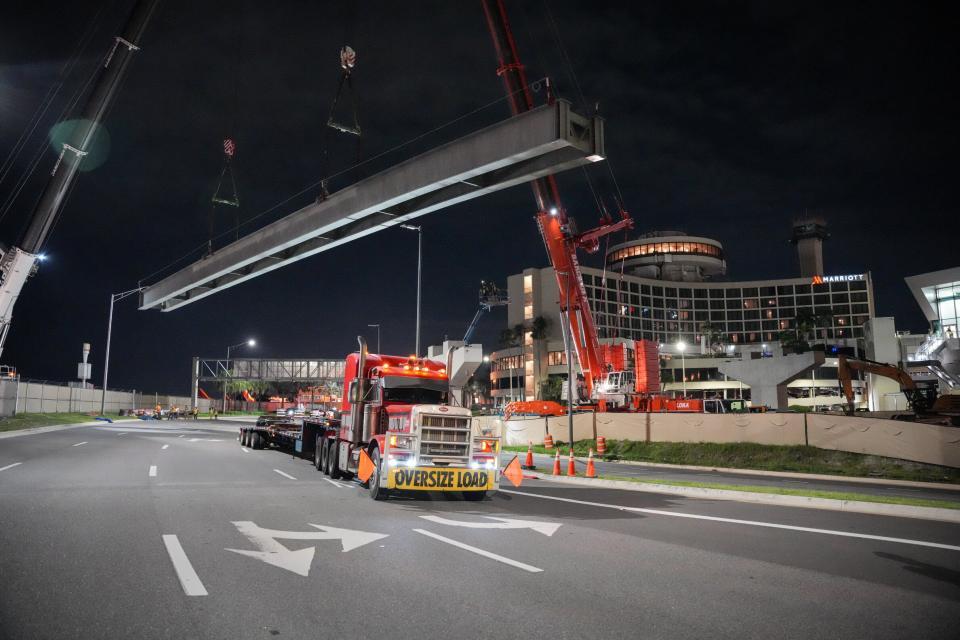 Airside D construction spanning the Parkway at TPA