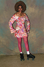 Risk Management Coordinator LaVida Starks in her skating costume